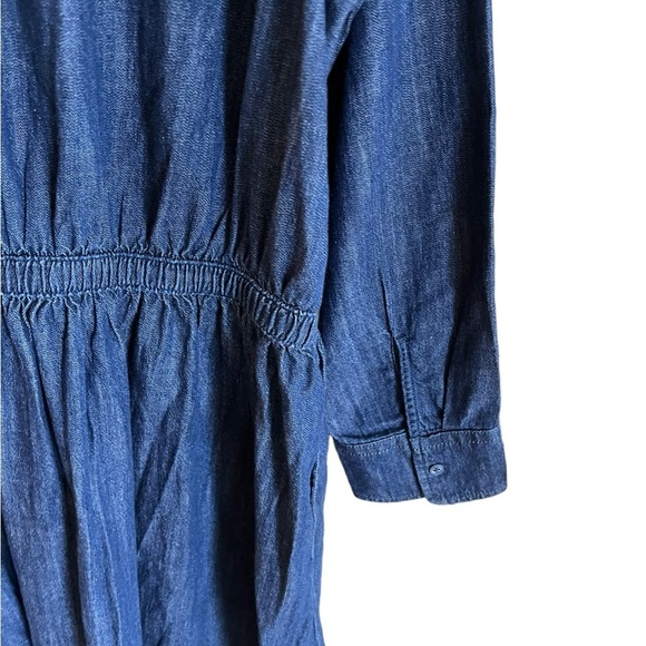 NWT Free Assembly Women's Denim Ruffle Neck Mini Dress Size XL - Picture 7 of 9